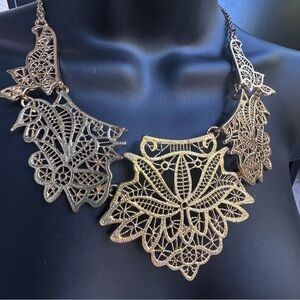 Amrita Singh Gold Filigree Necklace